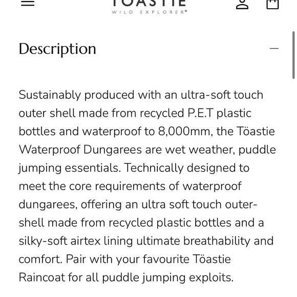 Toastie Kids Fisherman Yellow Waterproof Dungarees - Picture 8 of 9